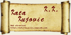 Kata Kujović vizit kartica